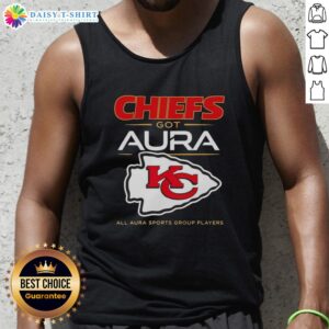 Top Kansas City Chiefs players in stylish tank tops from Aura Sports Group, showcasing team spirit and athletic style.