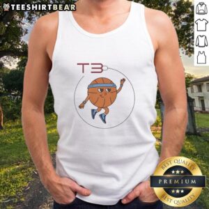 Premium T3 Basketball Mascot Logo Tank Top showcasing a vibrant design perfect for sports enthusiasts and fans.