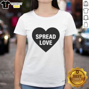 Premium Jack Martin Pizza Movie Spread Love Heart 2026 Ladies Tee showcasing a stylish design with pizza and heart graphics.