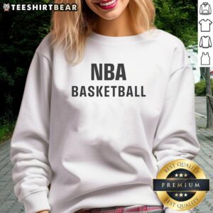 Premium NBA basketball sweatshirt in black, featuring logo and comfortable fit, perfect for fans and casual wear.