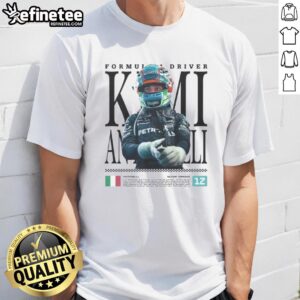 Awesome Kimi Antonelli F1 Racing T-Shirt featuring a vibrant design and high-quality fabric for motorsport fans.