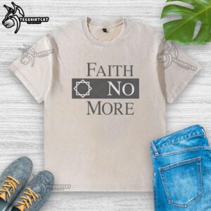 Original Faith No More Logo Washed T-Shirt featuring a vintage design in soft fabric, perfect for fans.