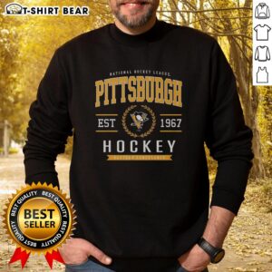 Hot Pittsburgh Penguins Hockey Legacy Crest Sweatshirt featuring team colors and logo, perfect for fans and cold weather.