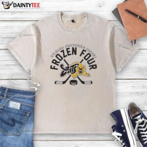 Original Sylvania Northview Hockey 2026 Frozen Four Cats washed t-shirt featuring team colors and logo.