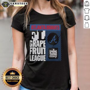Hot Atlanta Braves Grapefruit League Spring Training 2026 ladies tee featuring stylish design and team colors.