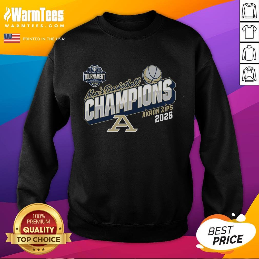 awesome-akron-zips-blue-84-2026-mac-mens-basketball-tournament-champions-sweatshirt Akron Zips 2026 MAC Men's Basketball Tournament Champions Sweatshirt by Blue 84, featuring team logo and vibrant colors.