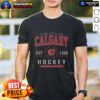 Alt Text: Awesome Calgary Flames Hockey Legacy Crest T-Shirt featuring vibrant team colors and iconic logo design.