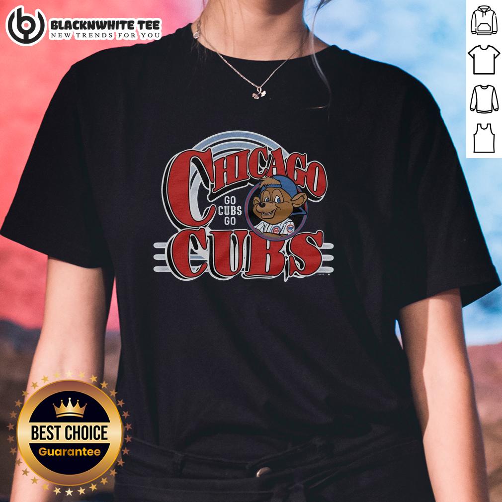 Awesome Chicago Cubs Clark Ladies Tee Alt Text: Awesome Chicago Cubs Clark Ladies Tee featuring a stylish design perfect for female fans of the Chicago Cubs.