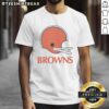 Awesome Cleveland Browns football logo displayed on a big helmet t-shirt, perfect for fans and game day wear.