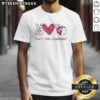 Awesome Cleveland Guardians T-shirt featuring a peace love Guardians hand sign in heart shape and team logo.
