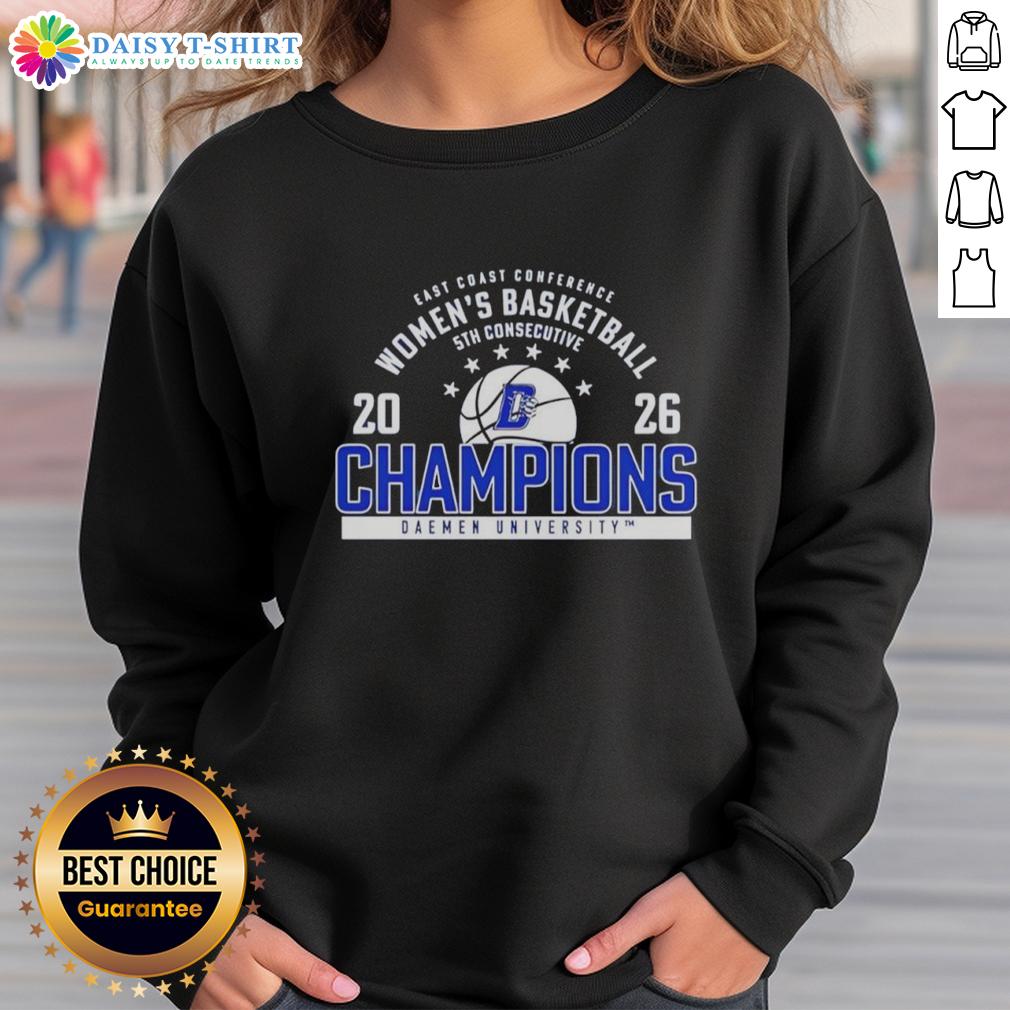Awesome Daemen Wildcats East Coast Conference Women'S Basketball Sweatshirt Awesome Daemen Wildcats East Coast Conference women's basketball sweatshirt in blue featuring team logo and sporty design.
