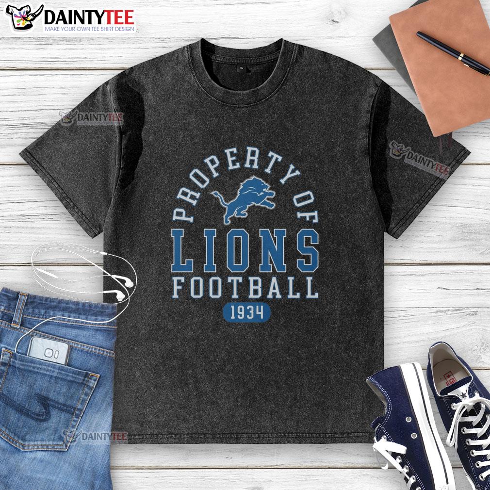 awesome-detroit-lions-football-property-1934-washed-t-shirt Awesome Detroit Lions Football Property 1934 washed t-shirt featuring classic team logo and vintage design.