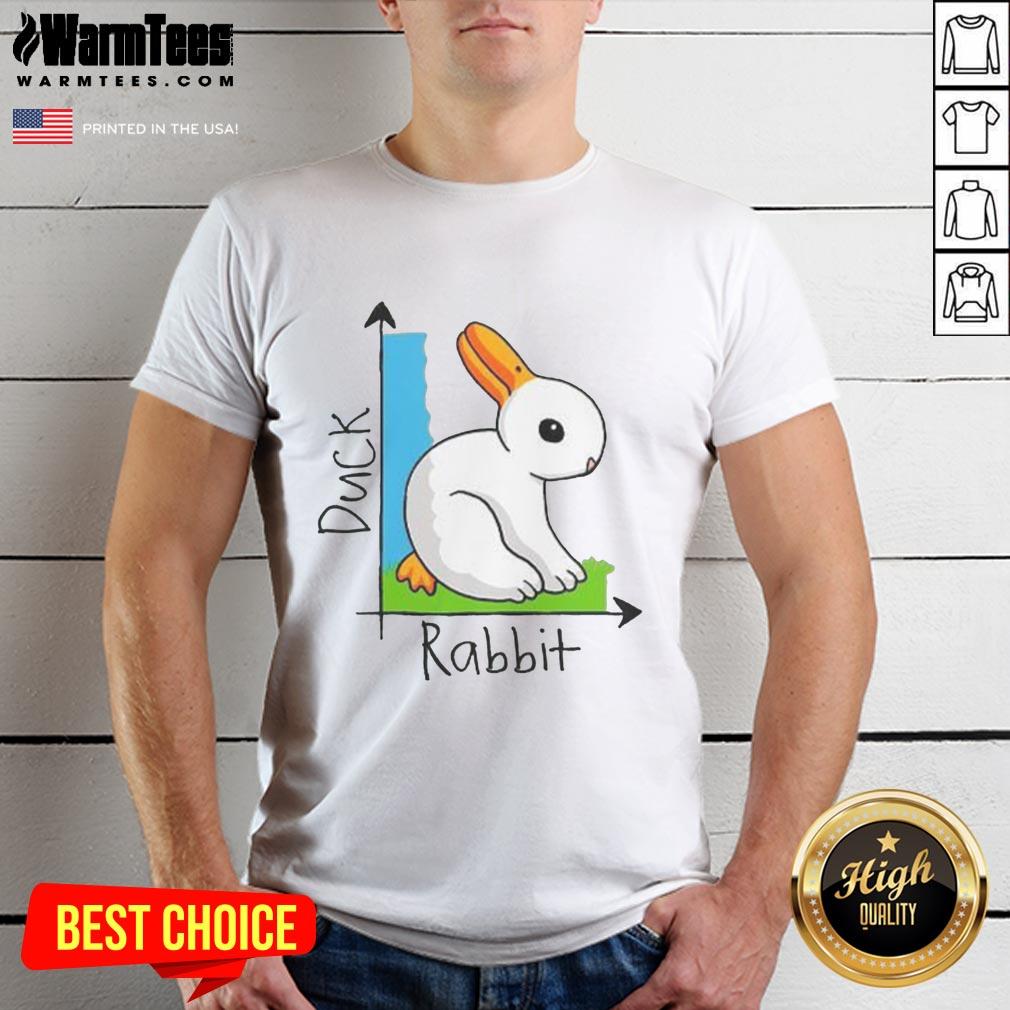 awesome-duck-and-rabbit-t-shirt Awesome Duck and Rabbit T-Shirt featuring a playful design of a duck and rabbit, perfect for animal lovers and casual wear.