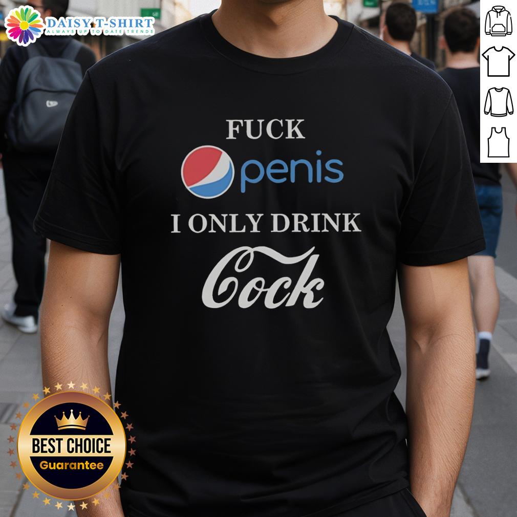 Awesome Fck Penis I Only Drink Cock Parody T Shirt Funny parody t-shirt featuring 'Awesome Fck Penis I Only Drink Cock' slogan for humorous apparel lovers.