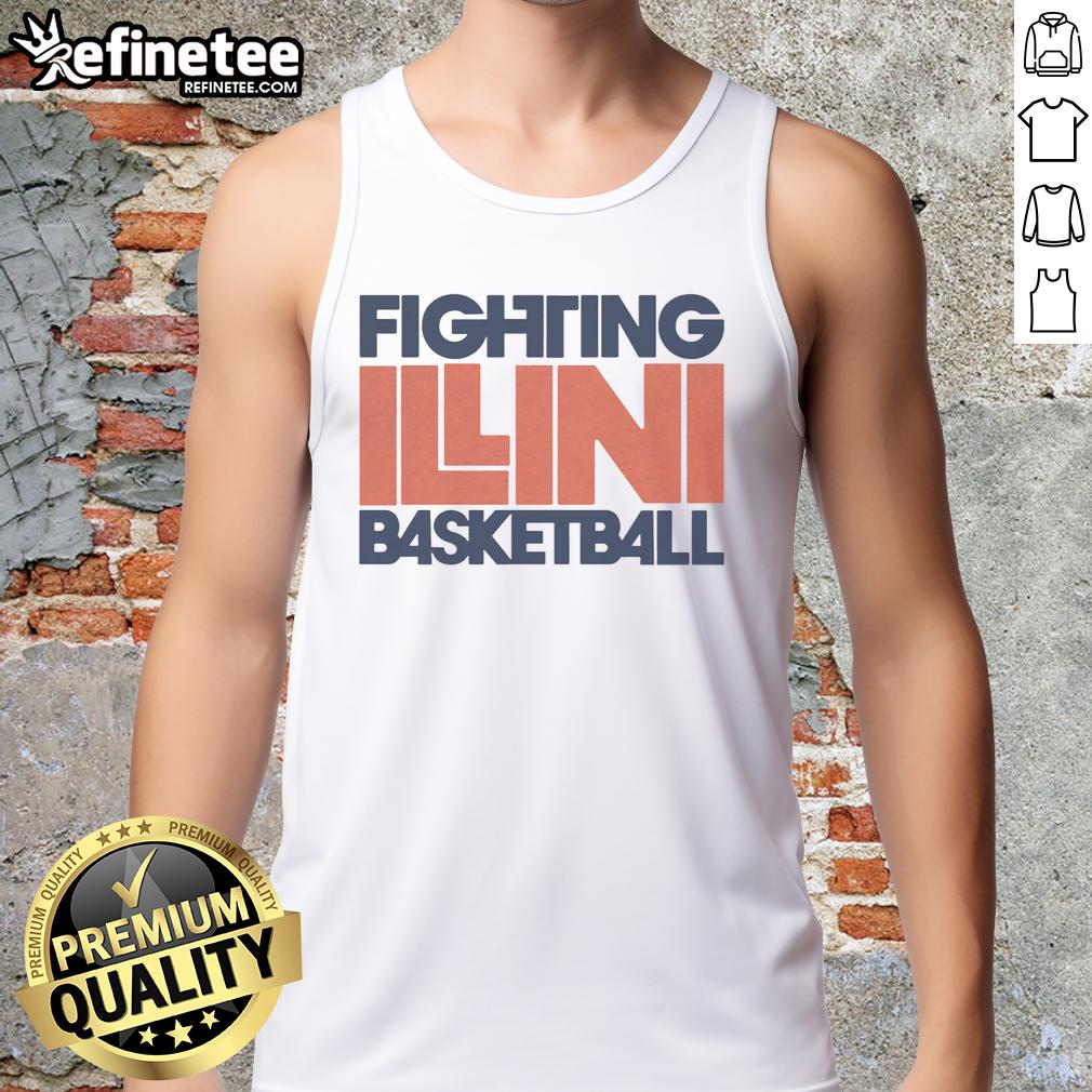 awesome-fighting-illini-basketball-vintage-tank-top Vintage Fighting Illini basketball tank top featuring a classic design and team colors, perfect for fans and collectors.