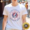 Awesome Firefighter Grateful Dead Steal Your Face Skull Logo T-Shirt featuring a colorful graphic and fire-themed design.