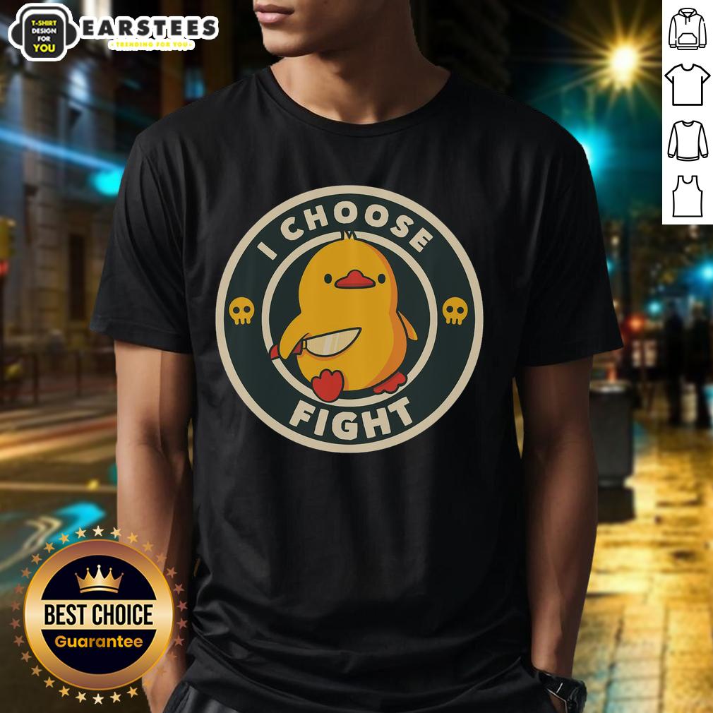 awesome-i-choose-fight-cute-chicken-t-shirt-1 Alt Text: Awesome I Choose Fight Cute Chicken T-Shirt featuring a playful chicken graphic and bold text design.