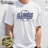 Awesome Illinois Basketball Retro Logo T-Shirt featuring vintage design and vibrant colors for fans and collectors.