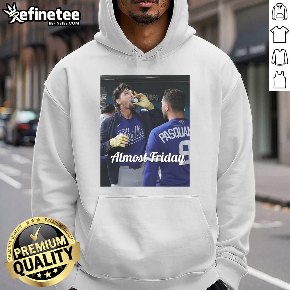 awesome-jac-caglianone-of-kansas-city-royalsdrinking-espresso-in-dugout-zone-almost-friday-hoodie Awesome Jac Caglianone of Kansas City Royals sipping espresso in dugout wearing Almost Friday hoodie