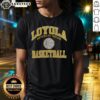 Alt Text: Awesome Loyola Chicago Ramblers Champion 2010s T-Shirt in navy with vibrant logo, perfect for fans and collectors.