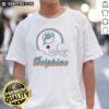 Alt Text: Awesome Miami Dolphins football logo featured on a stylish big helmet t-shirt, perfect for fans and collectors.