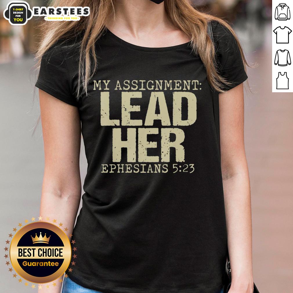awesome-my-assignment-lead-her-ephesians-5-23-christian-faith-retro-ladies-tee Alt Text: Ephesians 5:23 Christian Faith retro ladies tee showcasing stylish design for believers and faith-inspired fashion.
