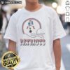 Alt Text: Awesome New England Patriots football logo featured on a stylish big helmet T-shirt design for fans.