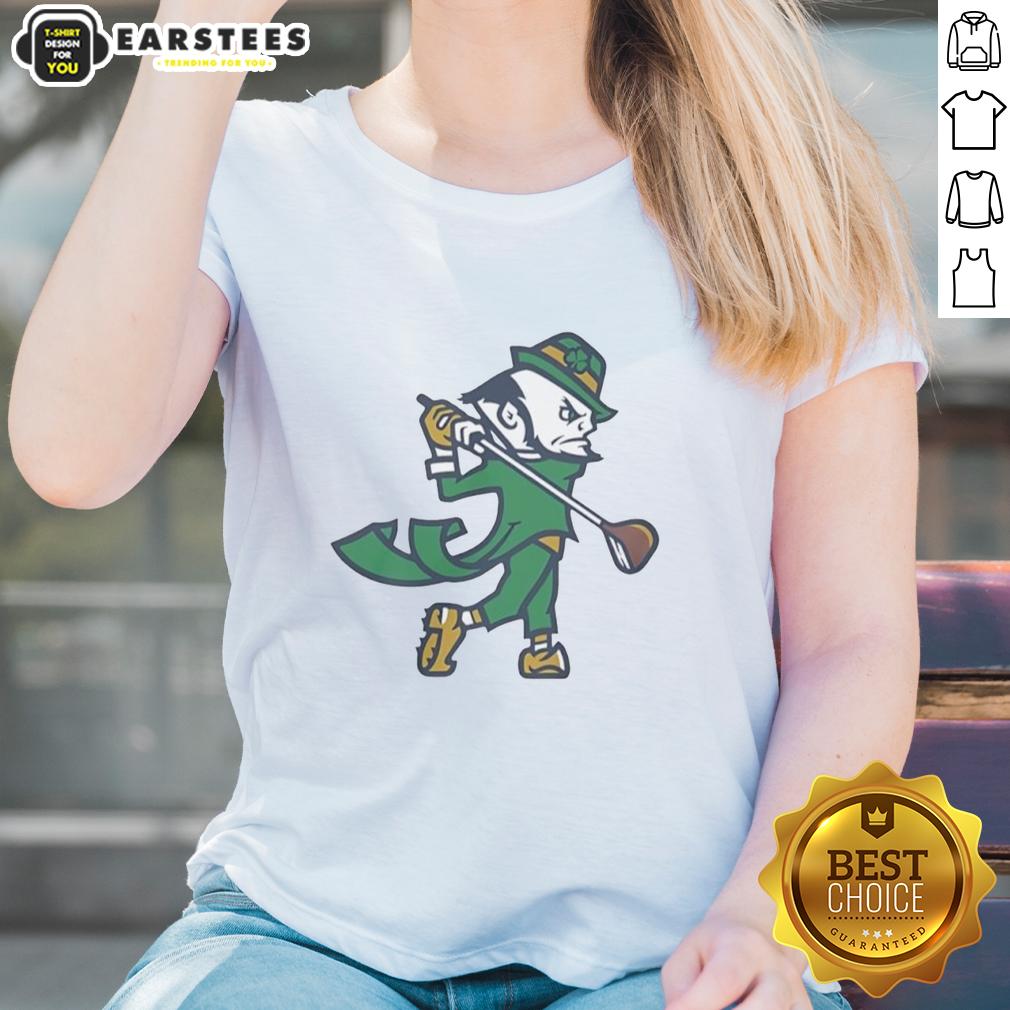 awesome-notre-dame-fighting-irish-golf-ladies-tee Ladies tee featuring Awesome Notre Dame Fighting Irish design, perfect for golf enthusiasts and fans.