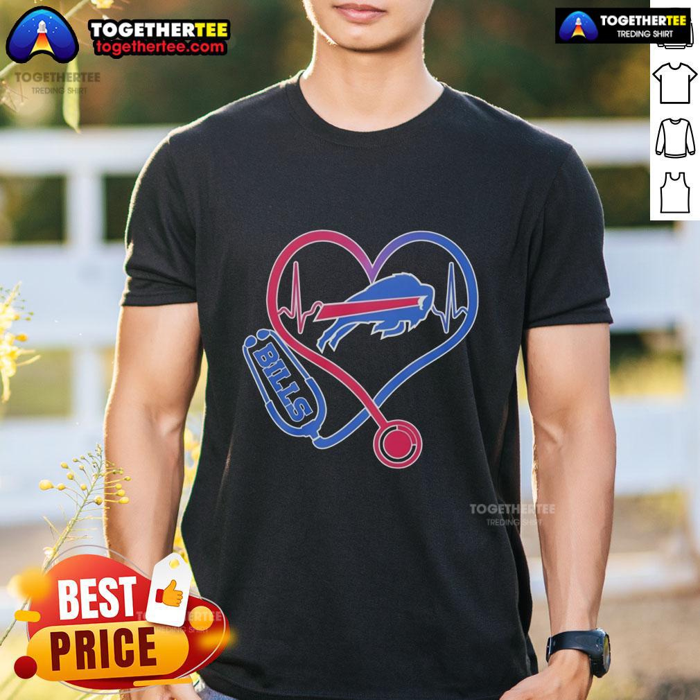 Awesome Nurse Heartbeat X Buffalo Bills Logo T Shirt Awesome Nurse Heartbeat X Buffalo Bills Logo T-Shirt featuring a stylish design celebrating nurses and football fandom.