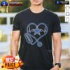 Awesome Nurse Heartbeat T-Shirt featuring Dallas Cowboys Logo, perfect for nurse fans and football enthusiasts.