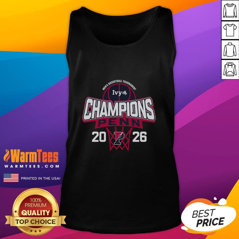 awesome-pennsylvania-quakers-blue-84-2026-ivy-league-mens-basketball-tournament-champions-tank-top Awesome Pennsylvania Quakers Blue 84 tank top celebrating 2026 Ivy League Men's Basketball Tournament Champions.