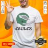 Alt Text: Awesome Philadelphia Eagles football logo showcased on a big helmet t-shirt, perfect for fans and game day attire.