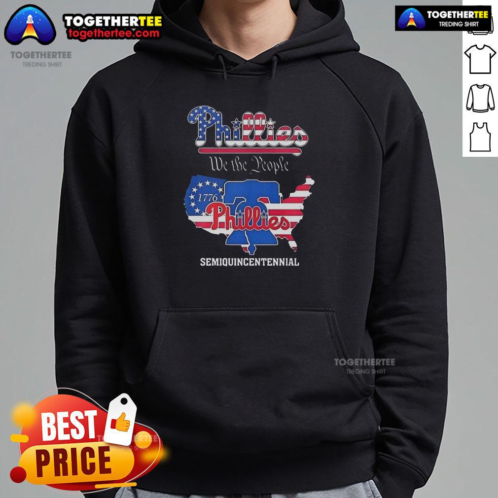 Awesome Philadelphia Phillies We The People Semiquincentennial State Map Hoodie