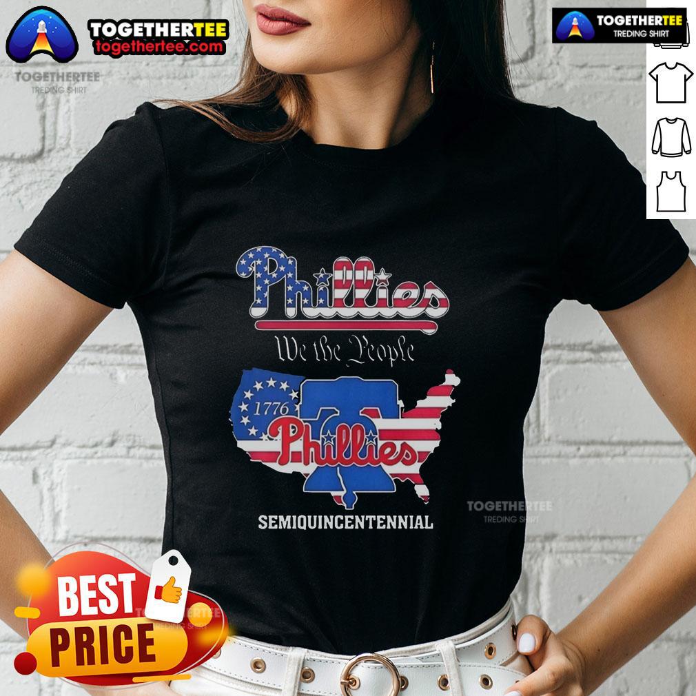 Awesome Philadelphia Phillies We The People Semiquincentennial State Map Ladies-Tee