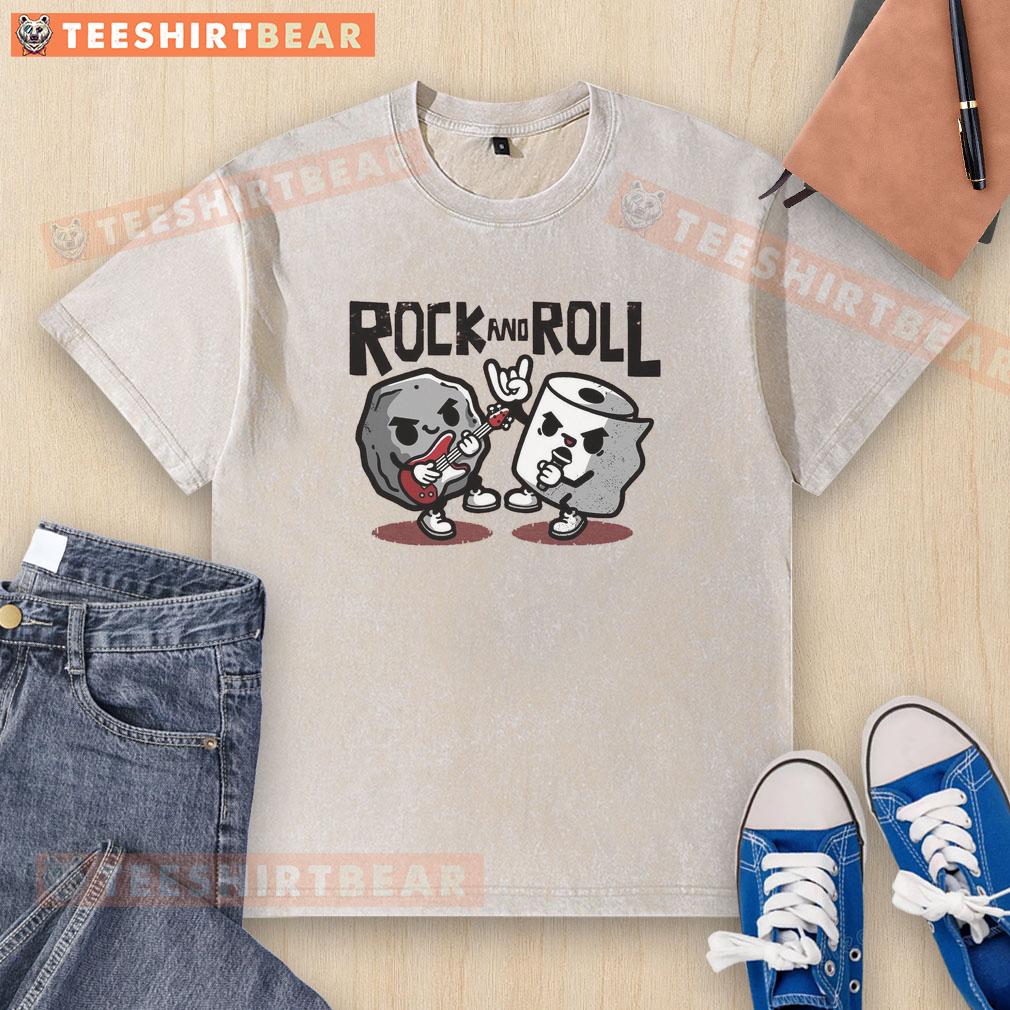 awesome-rock-and-toilet-roll-washed-t-shirt Awesome Rock And Toilet Roll T-Shirt - Image 6
