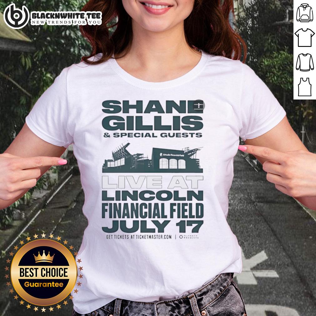 Awesome Shane Gillis And Special Guests Live At Lincoln Financial Field July 17 Ladies-Tee Shane Gillis performing live at Lincoln Financial Field on July 17, featuring special guests and a vibrant crowd.