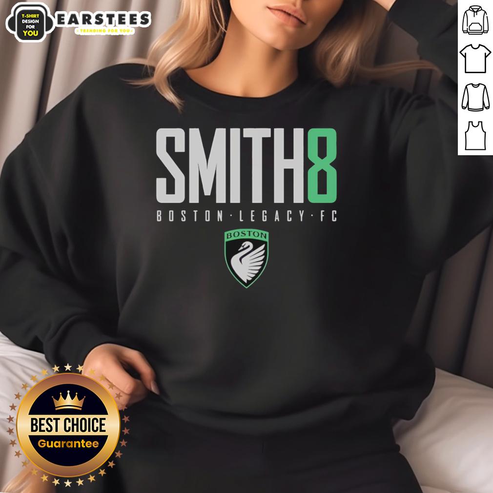 awesome-smith8-sammy-smith-boston-legacy-fc-logo-sweatshirt Awesome Smith 8 Sammy Smith Boston Legacy FC logo sweatshirt in stylish design, perfect for soccer fans.