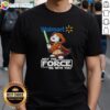 Awesome Snoopy Walmart May The Force Be With You T-Shirt featuring Snoopy in a space theme, perfect for fans of both franchises.