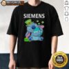 Awesome Stitch Hug Siemens Logo St. Patrick's Day T-Shirt featuring a fun green design and festive graphics.