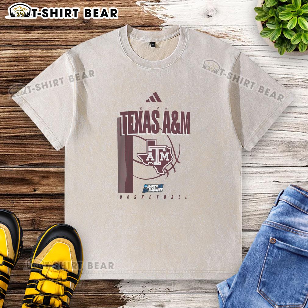Awesome Texas A&M Aggies March Madness Washed T Shirt Alt Text: Texas A&M Aggies March Madness washed t-shirt featuring team colors and logo, perfect for game day attire.