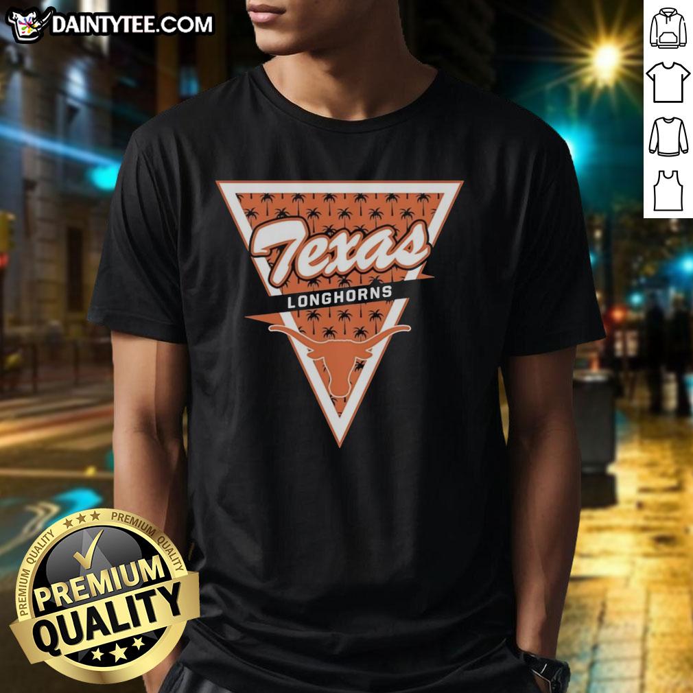 awesome-texas-longhorns-logo-palm-tree-pattern-inside-a-triangle-t-shirt Texas Longhorns logo with palm tree pattern inside a triangle on a stylish t-shirt, perfect for fan apparel.