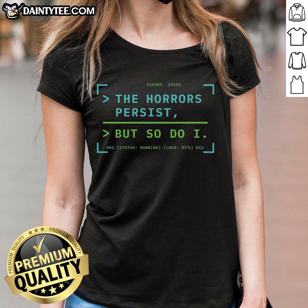 awesome-the-horrors-persist-but-so-do-i-system-uptime-ongoing-ladies-tee Awesome The Horrors Persist But So Do I System Uptime Ongoing Ladies Tee featuring a stylish design for women.