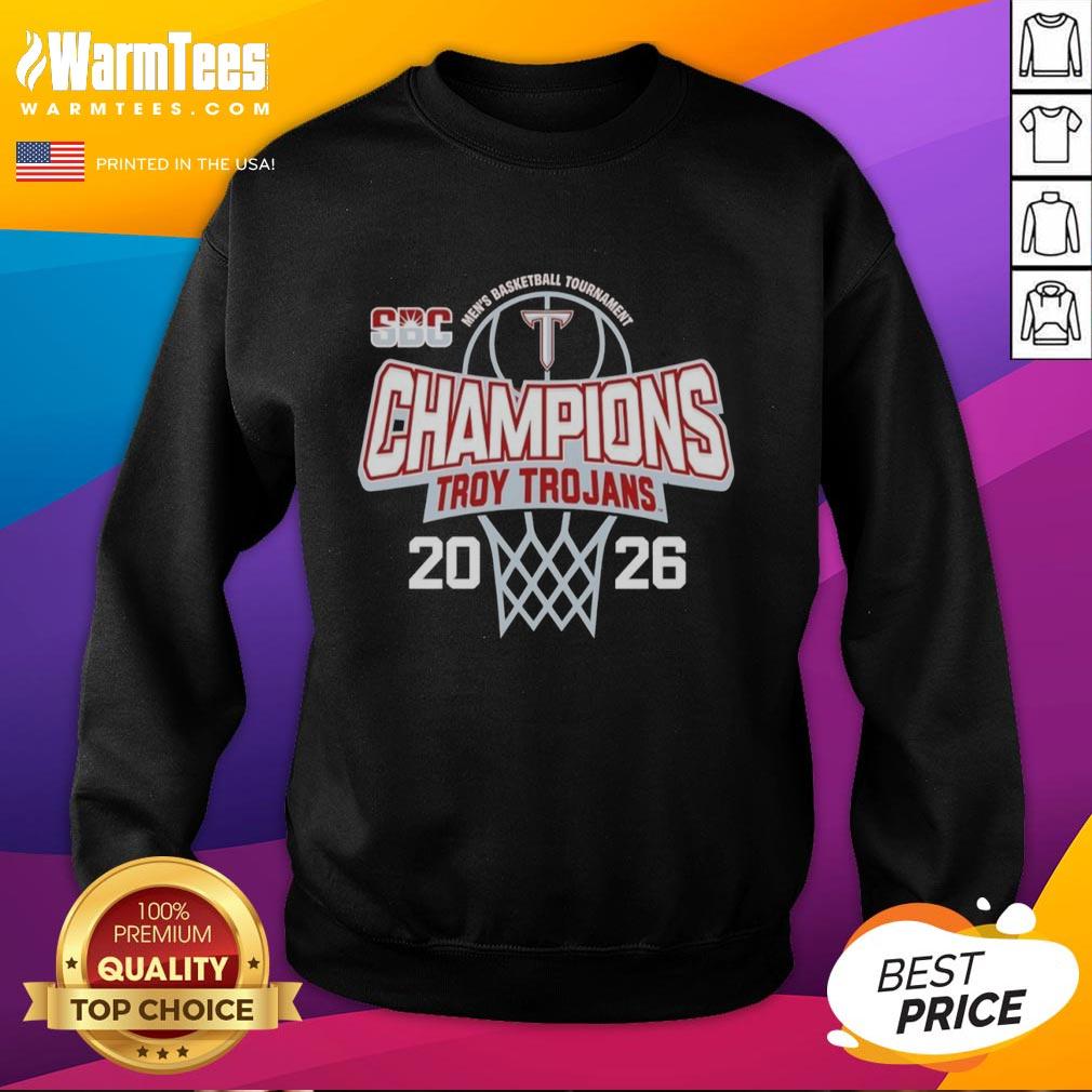 awesome-troy-trojans-2026-sun-belt-mens-basketball-tournament-champions-sweatshirt Awesome Troy Trojans 2026 Sun Belt Men's Basketball Tournament Champions Sweatshirt showcasing team pride and victory.