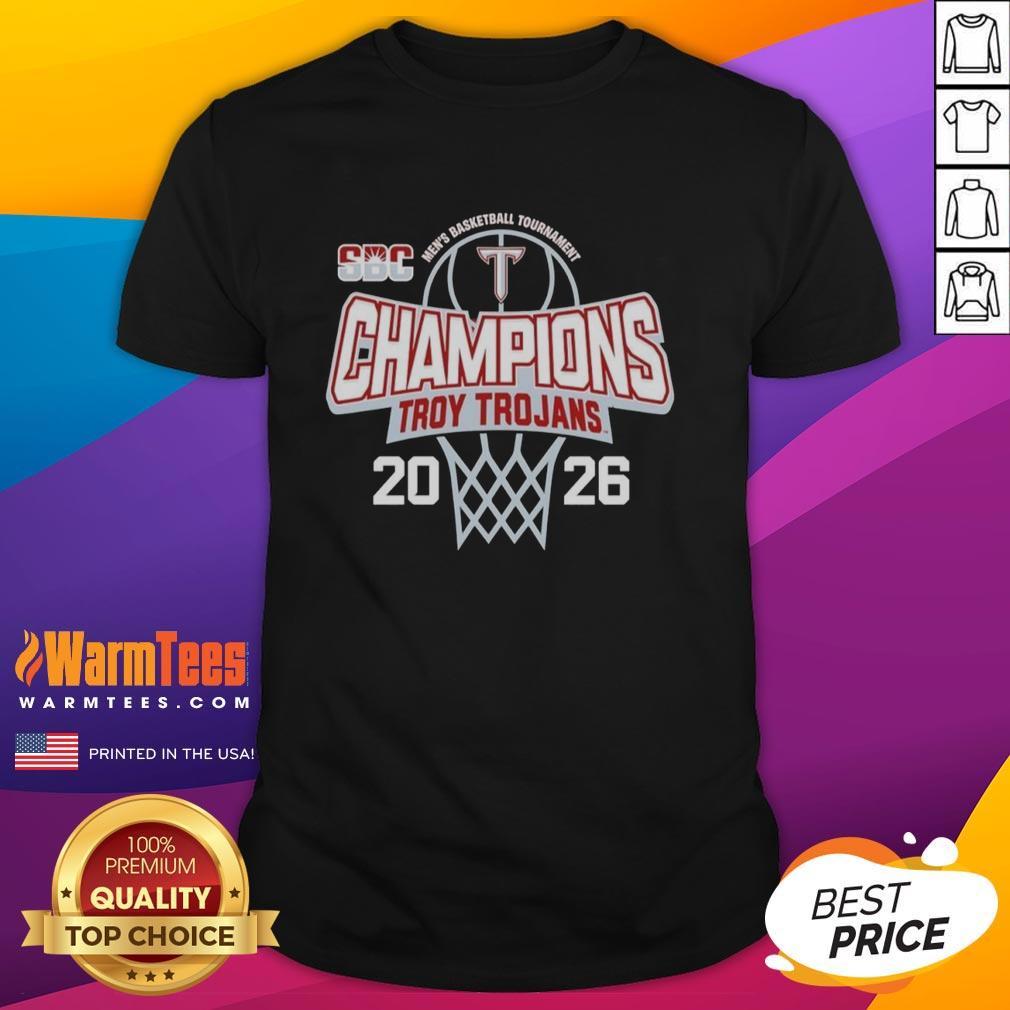 awesome-troy-trojans-2026-sun-belt-mens-basketball-tournament-champions-t-shirt-1 Alt Text: Awesome Troy Trojans 2026 Sun Belt Men's Basketball Tournament Champions T-Shirt featuring team logo and vibrant design.