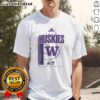 Awesome Washington Huskies March Madness T-Shirt featuring team colors and logo, perfect for fans cheering at the game.