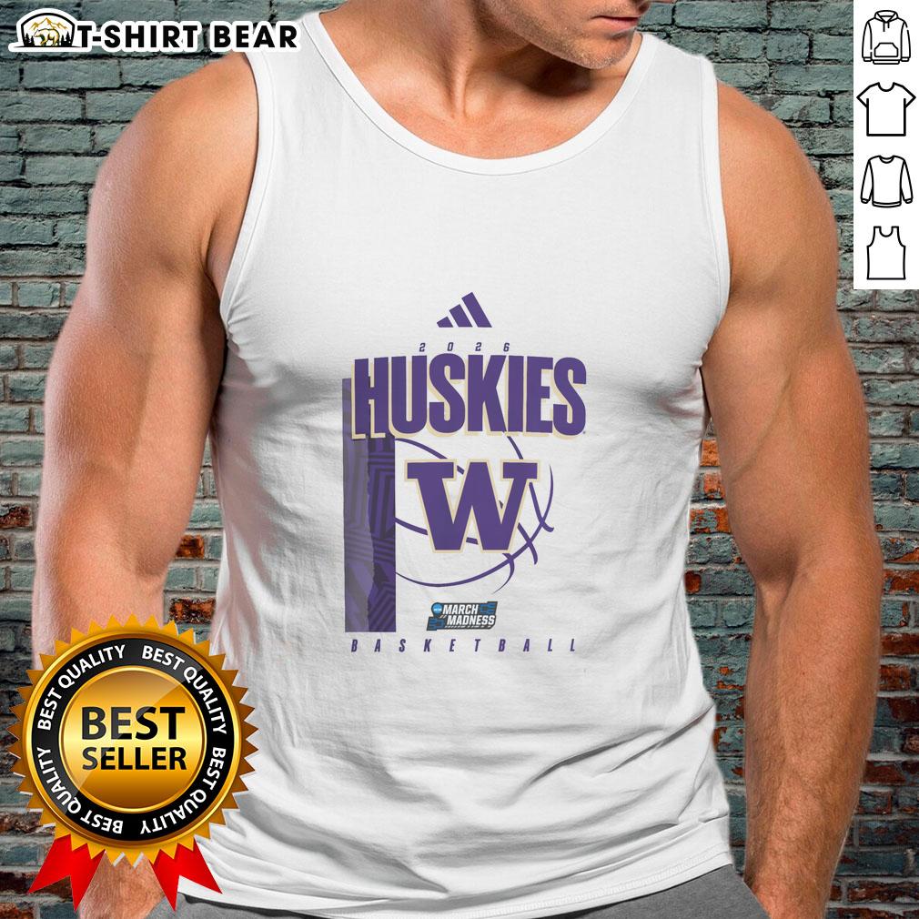 Awesome Washington Huskies March Madness Tank Top Awesome Washington Huskies March Madness tank top featuring team colors and logo, perfect for game day attire.