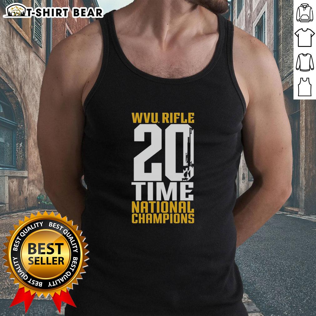 Awesome WVU West Virginia Mountaineers Rifle 20 Time National Champions Tank Top West Virginia Mountaineers 20-Time National Champions tank top showcasing team pride and spirit for fans.