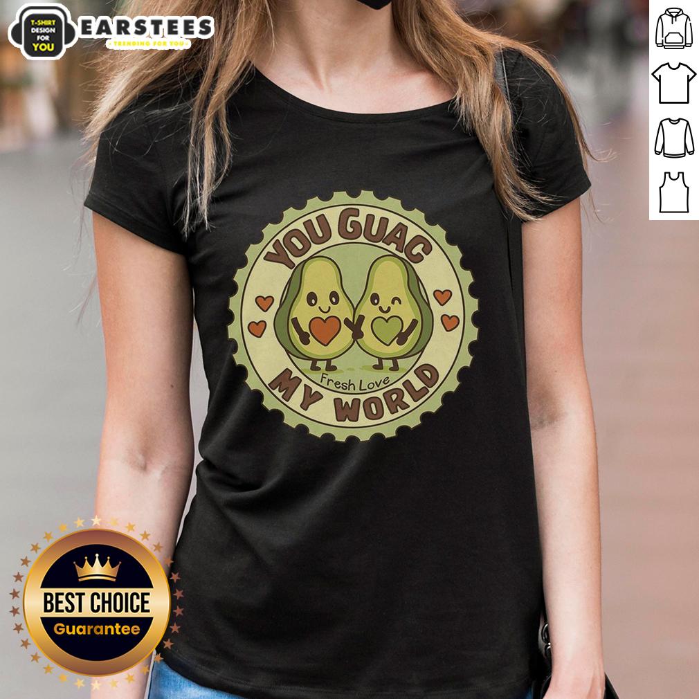 awesome-you-guac-my-world-fresh-love-avocado-ladies-tee Awesome You Guac My World Ladies Tee featuring a fresh avocado design, perfect for avocado lovers and stylish casual wear.