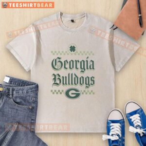 Top Georgia Bulldogs St. Patrick's Day washed t-shirt featuring green color and festive design for fans.