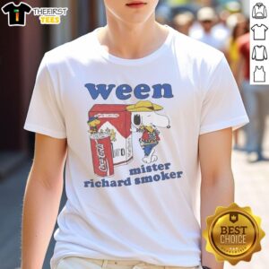 Pretty Marlboro X Coca-Cola Snoopy Ween Mister Richard Smoker T-Shirt featuring colorful graphics and playful design.